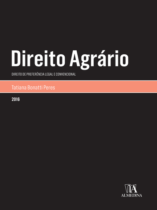 Title details for Direito Agrário--Direito de preferência legal e convencional by Tatiana Bonatti Peres - Available